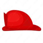 Red fire cap on white background